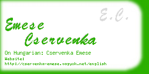 emese cservenka business card